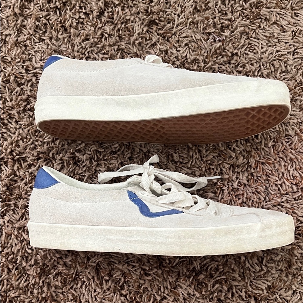 Vans Cream and Blue Men's Sneakers